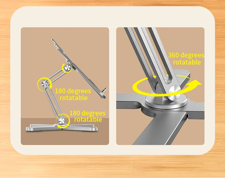 Support ordinateur portable ergonomique réglable – Rotation 360°