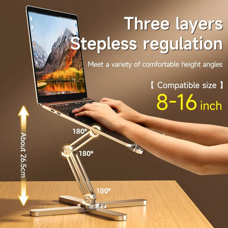 Support ordinateur portable ergonomique réglable – Rotation 360°