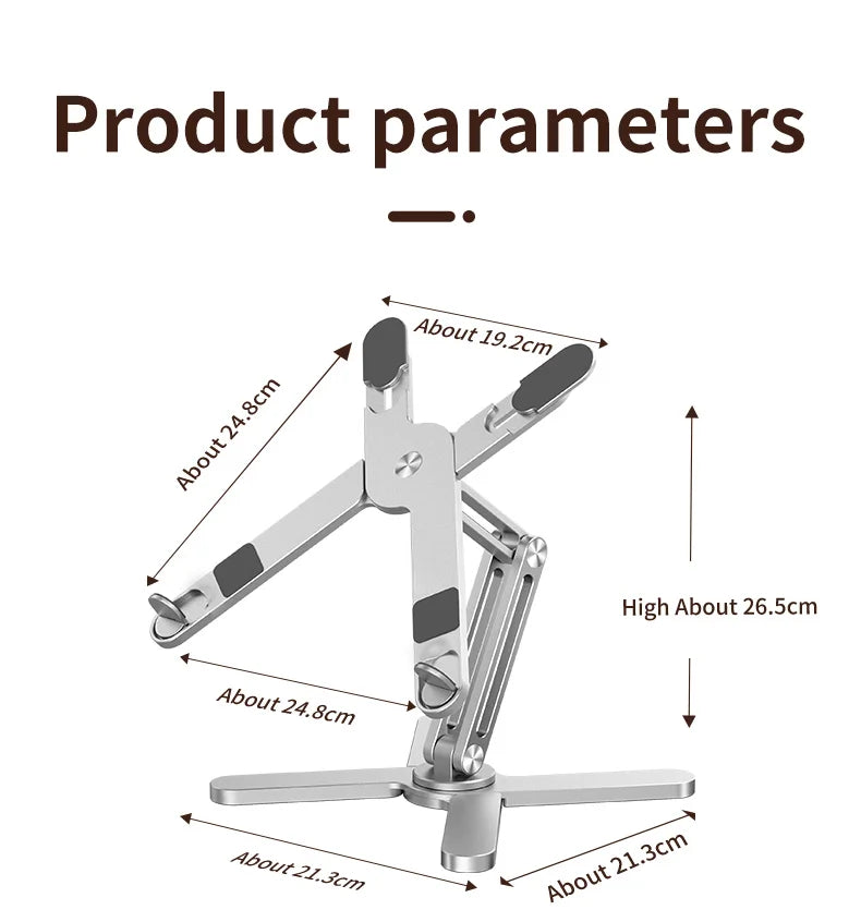 Support ordinateur portable ergonomique réglable – Rotation 360°