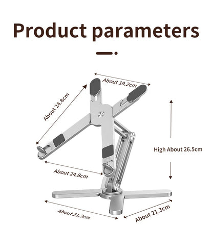 Support ordinateur portable ergonomique réglable – Rotation 360°